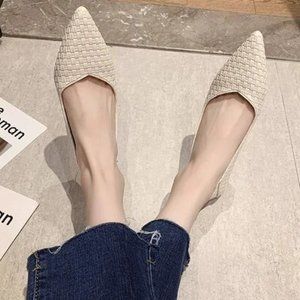 New autumn pointed toe pumps stiletto medium heel